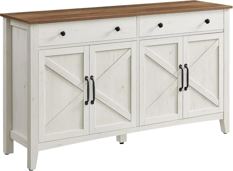 VASAGLE Küchenschrank mit 4 Türen, Sideboard