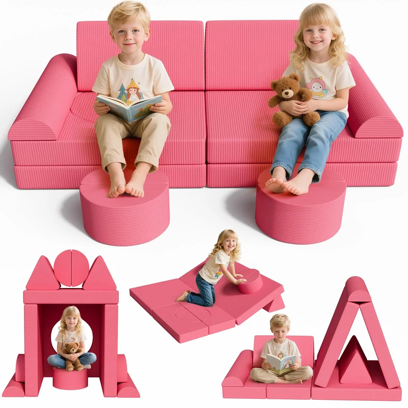 MAMIZO Spielsofa Cord, Kindersofa-Bausteine,Spielsofa für Kinder Oeko-TEX