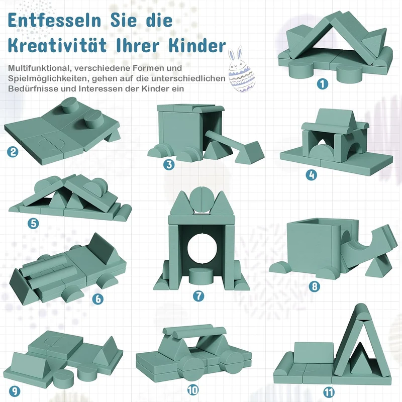 MAMIZO Spielsofa Cord, Kindersofa-Bausteine,Spielsofa für Kinder Oeko-TEX