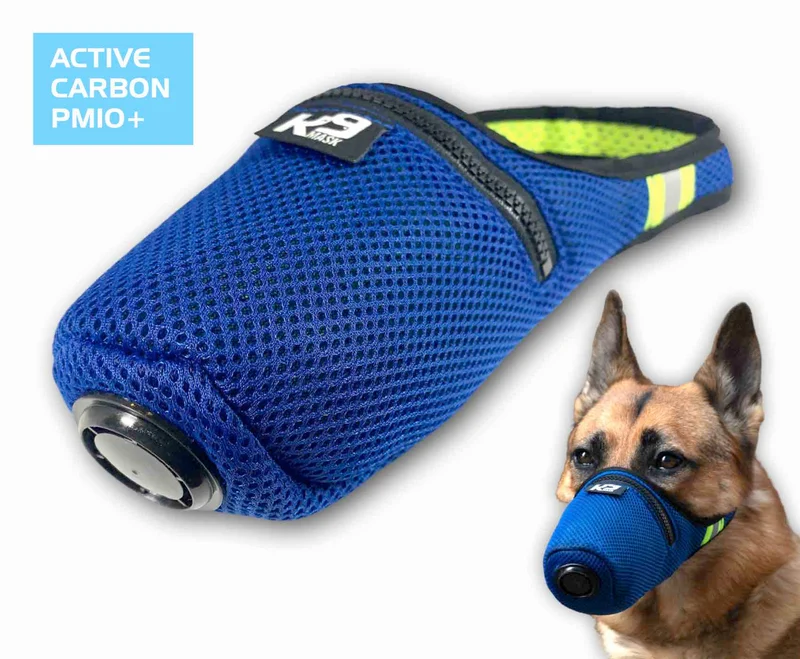 K9 Mask® für Hunde mit „Clean Breathe“-Luftfiltern - Blau