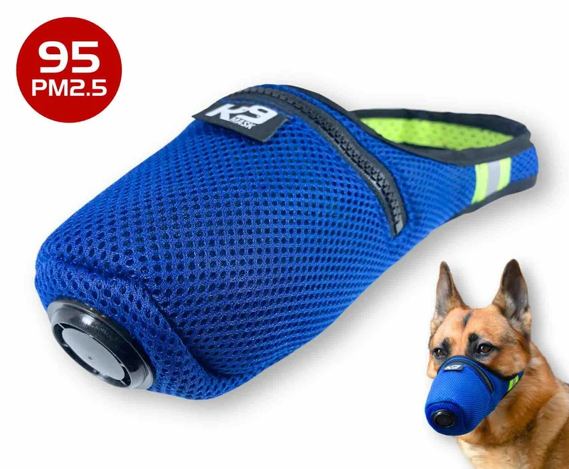 K9 Mask® für Hunde mit „Extreme Breathe“-Luftfiltern - Blau