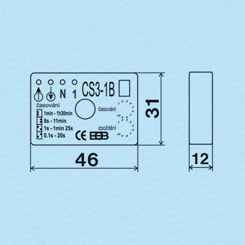Elektro Bock Nachlaufrelais mit Einschaltverzögerung