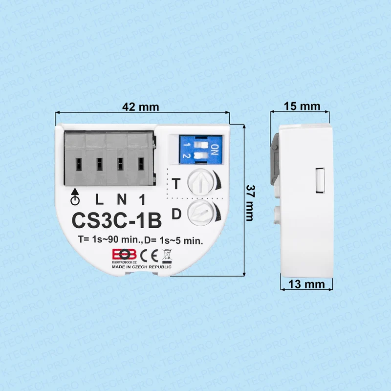 Elektro Bock Nachlaufrelais mit Einschaltverzögerung