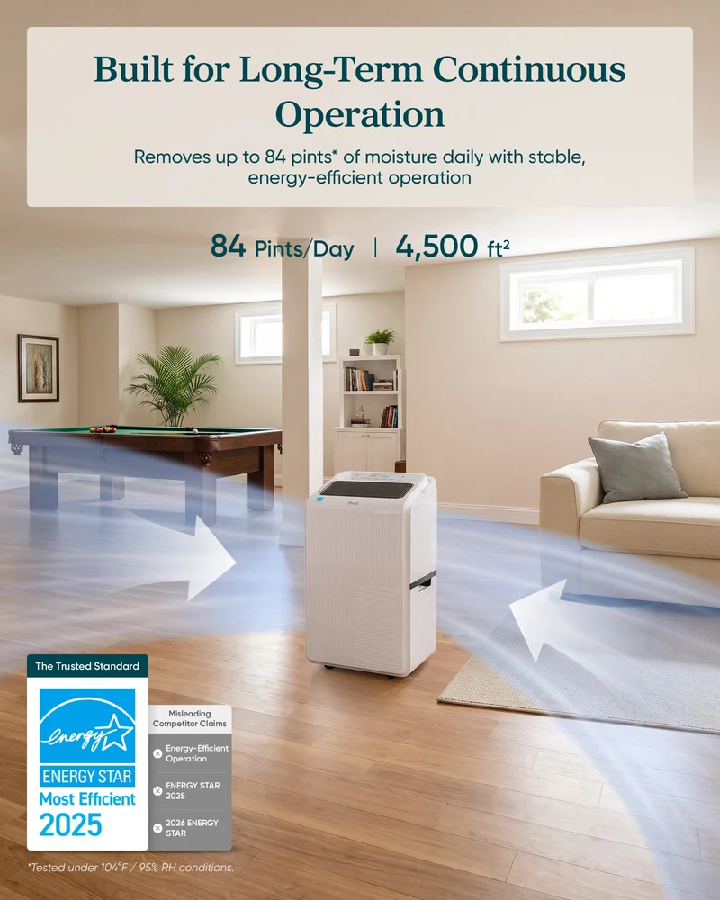 Levoit Smart Dehumidifier with 24/7 Pump Drainage