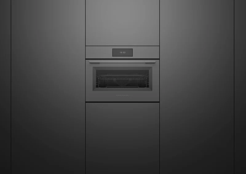 Fisher & Paykel 60cm Series 9 Minimal Compact Combi-Microwave Oven, Grey Glass