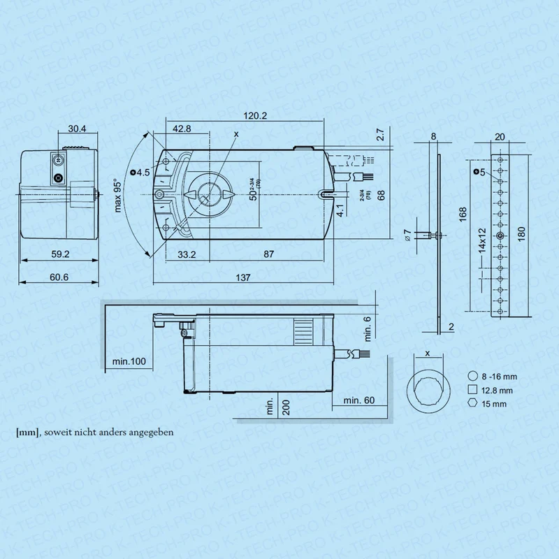 REGIN Klappenstellantrieb 24V AC/DC Modbus
