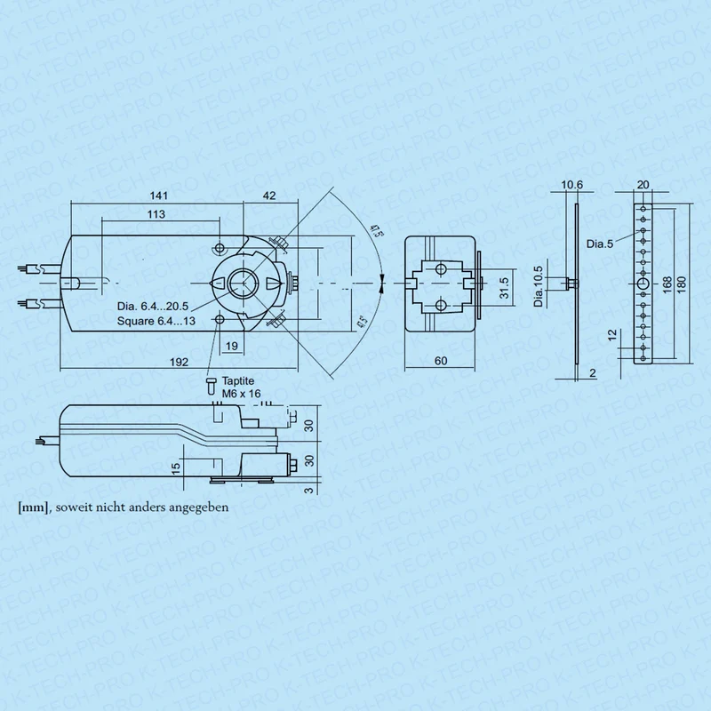 REGIN Klappenstellantrieb 24V AC/DC Modbus