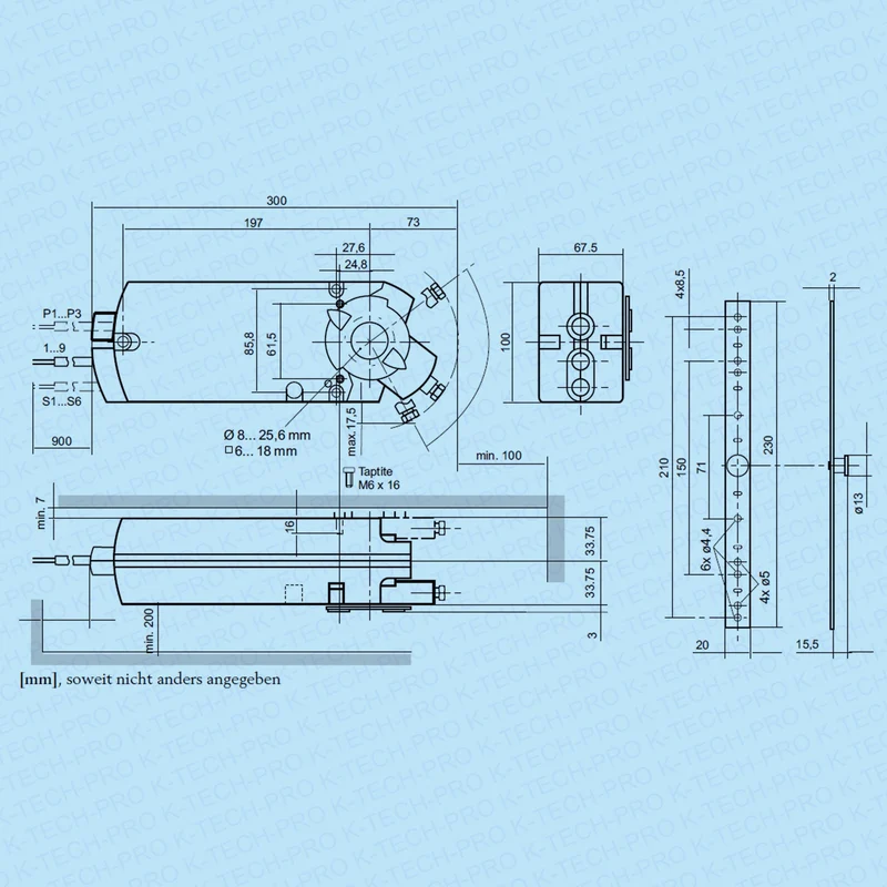 REGIN Klappenstellantrieb 24V AC/DC Modbus
