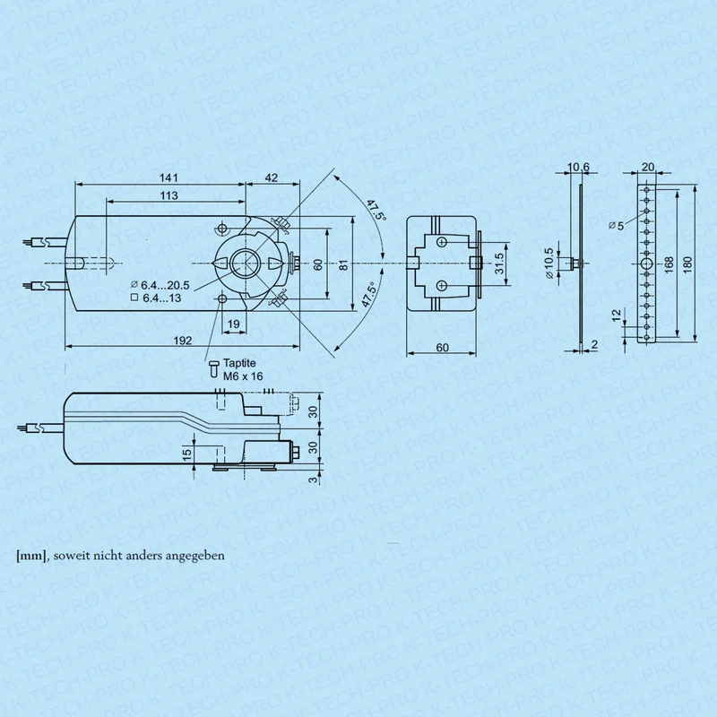 REGIN Klappenstellantrieb 24V AC/DC Modbus