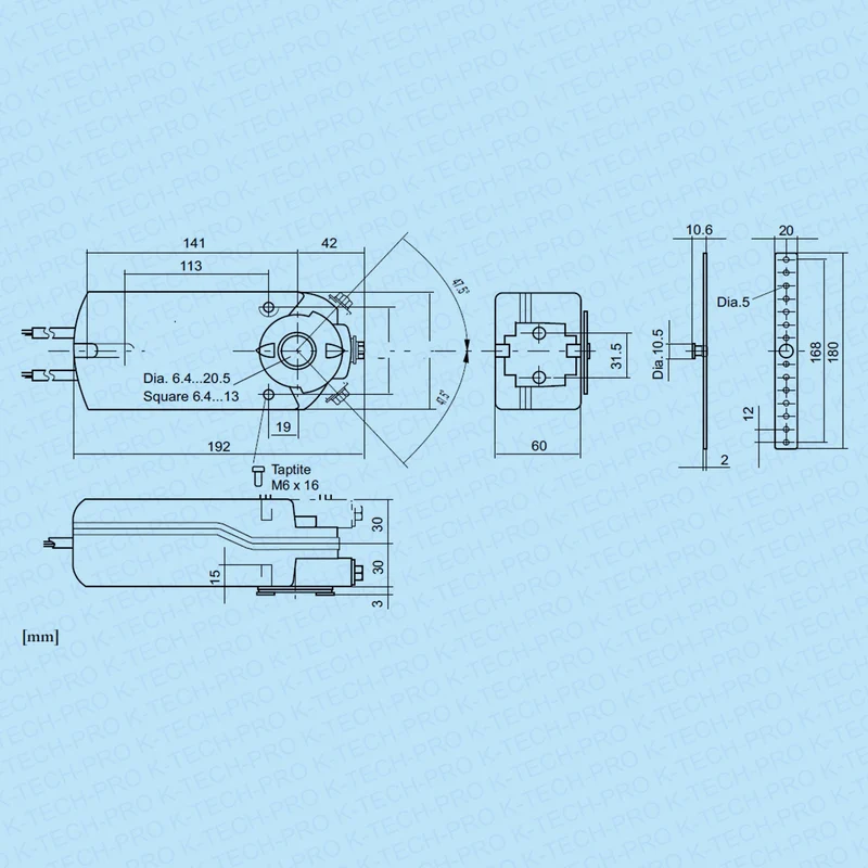 REGIN Klappenstellantrieb RDAS 7 Nm