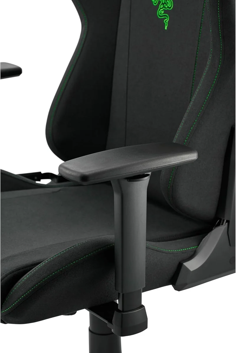 Razer TAROK Essentials X Gaming Stuhl Stoff Schwarz, ergonomischer Gaming Chair mit Armlehnen & Kopfstütze