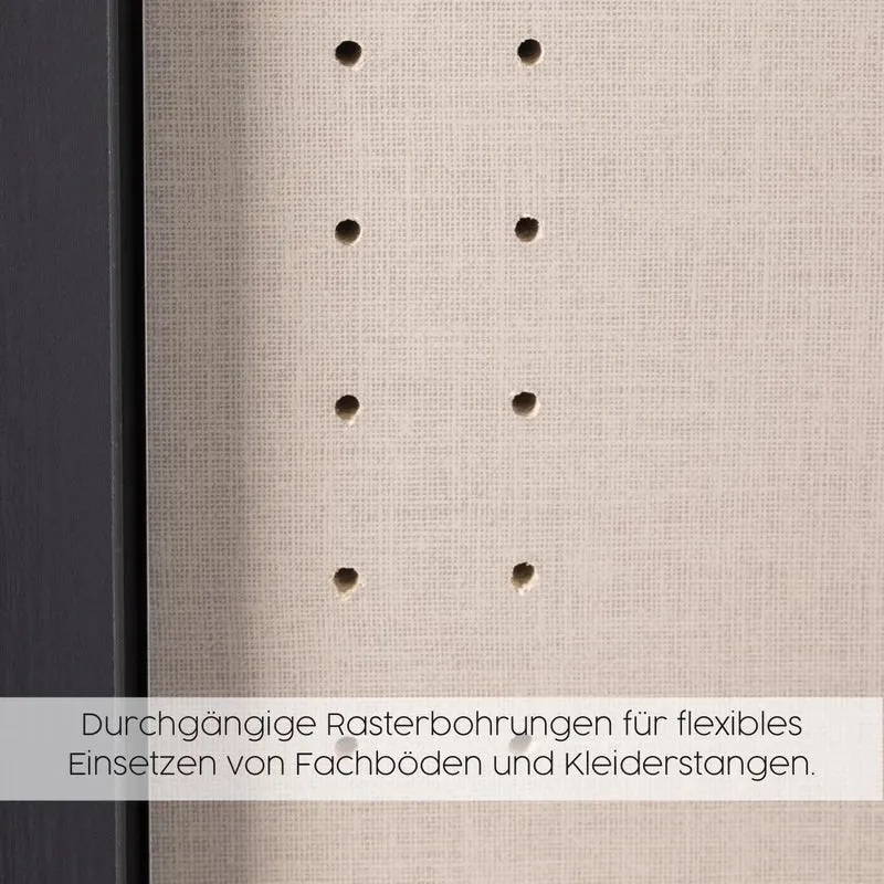 Rauch Möbel Celle Kleiderschrank Weiß Hochglanz, 3-türiger Drehtürenschrank mit 6 Schubladen, Kleiderschrank für Schlafzimmer