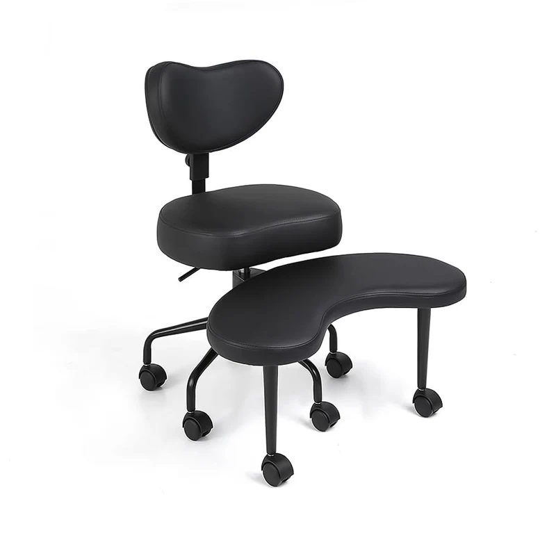 Pipersong Criss Cross Bürostuhl Ergonomisch mit Fußstütze & Rollen, Schreibtischstuhl mit verstellbaren Armlehnen