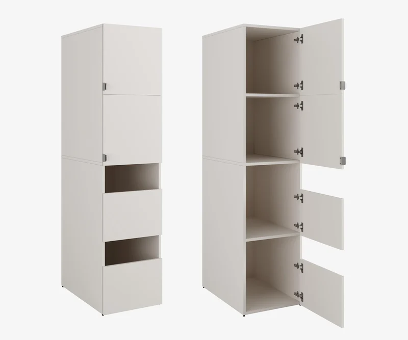 PLATAN ROOM Hochschrank Badschrank Waschmaschine Trockner Schrank Waschmaschinenschrank für Waschmaschine & Wäschetrockner Überbauschrank 187 x 65 x 66 cm Badregal (Weiß, 66 cm breit)