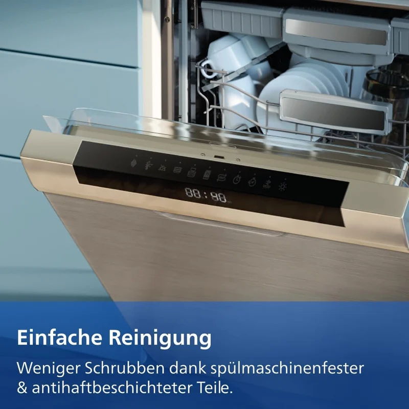 Philips Stacked Airfryer 4000 Serie Heißluftfritteuse, Schwarz/Grau, 10 L