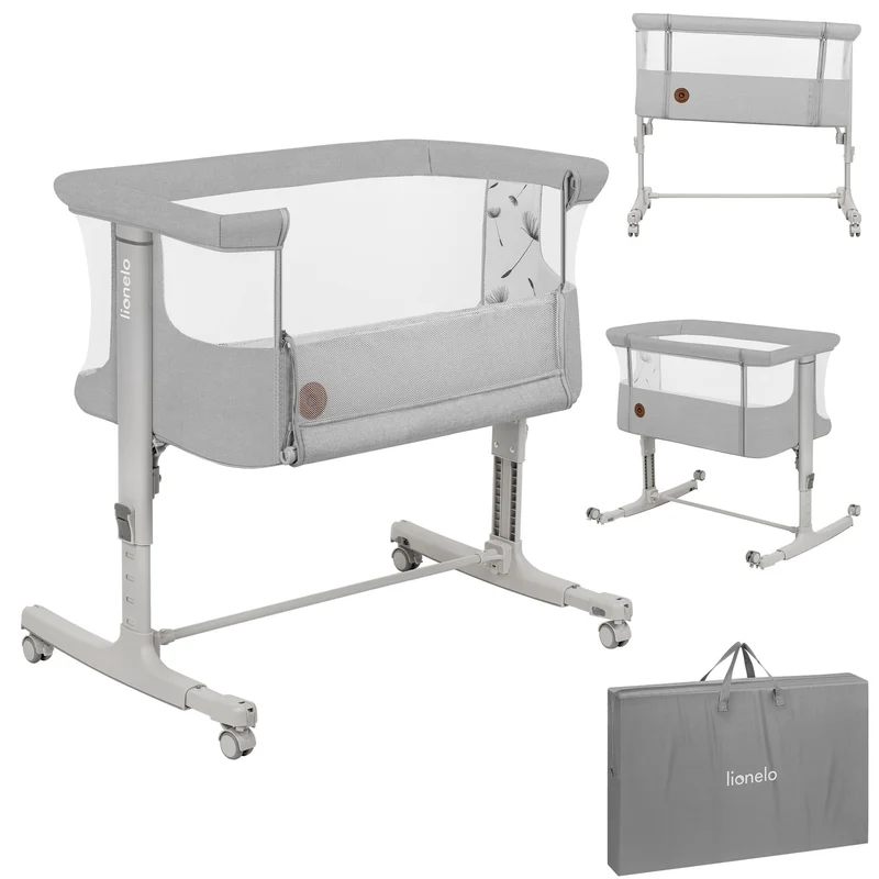 Lionelo Aurora 3 in 1 Babybett bis 9 kg, Beistellbett, Wiege