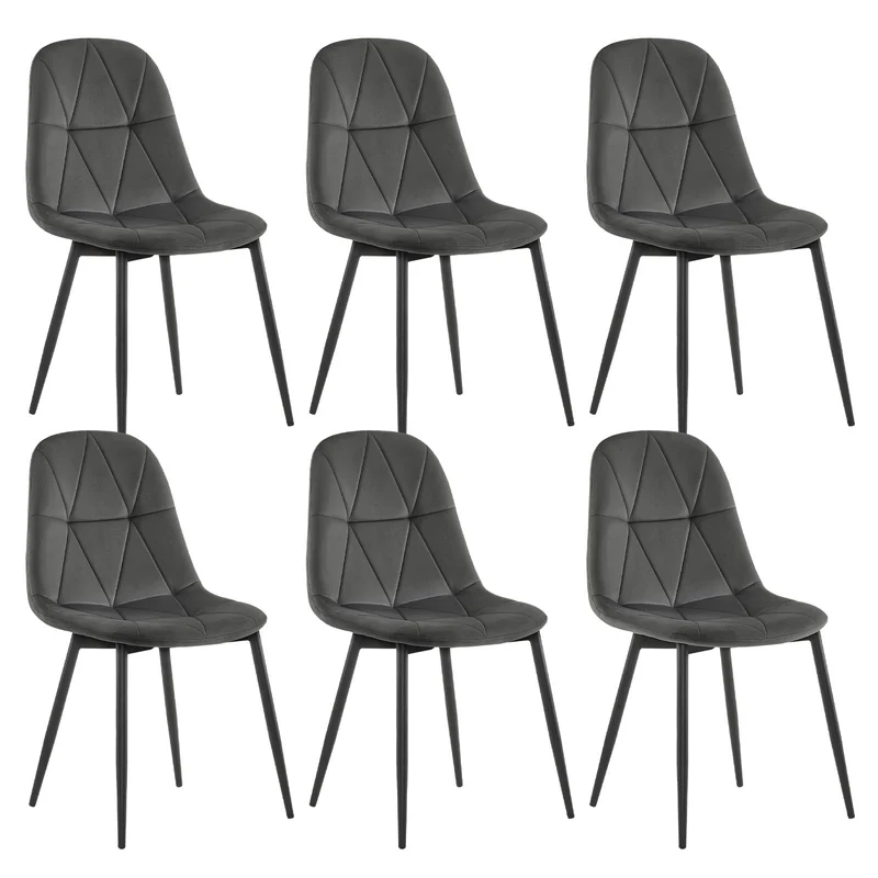 Lestarain Esszimmerstühle 4er Set Samt Dunkelgrün