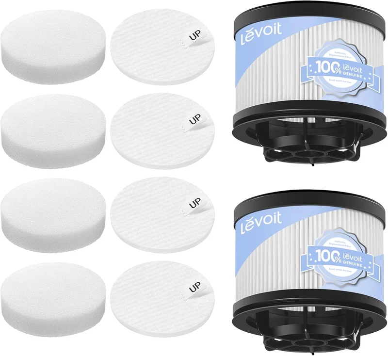 Levoit Vacuum Replacement Filter Set (4+2 Pack) for LVAC-300, LVAC-200 MAX & VortexIQ Series