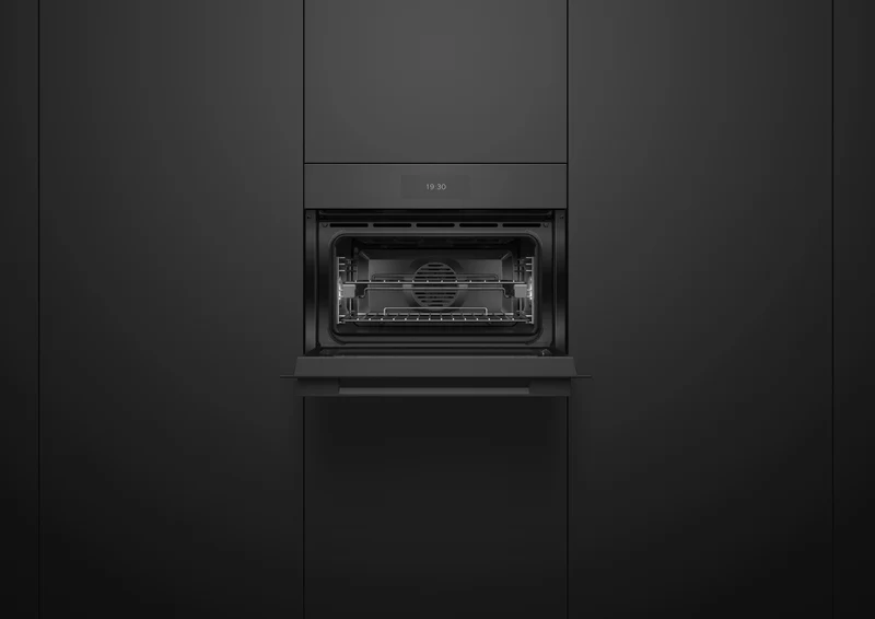 Fisher & Paykel 60cm Series 11 Minimal Compact Combi-Steam Oven, Black Glass