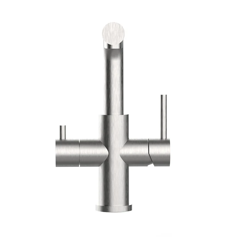 Herausziehbare 3-4-Wege-Armatur Calabro Edelstahl matt