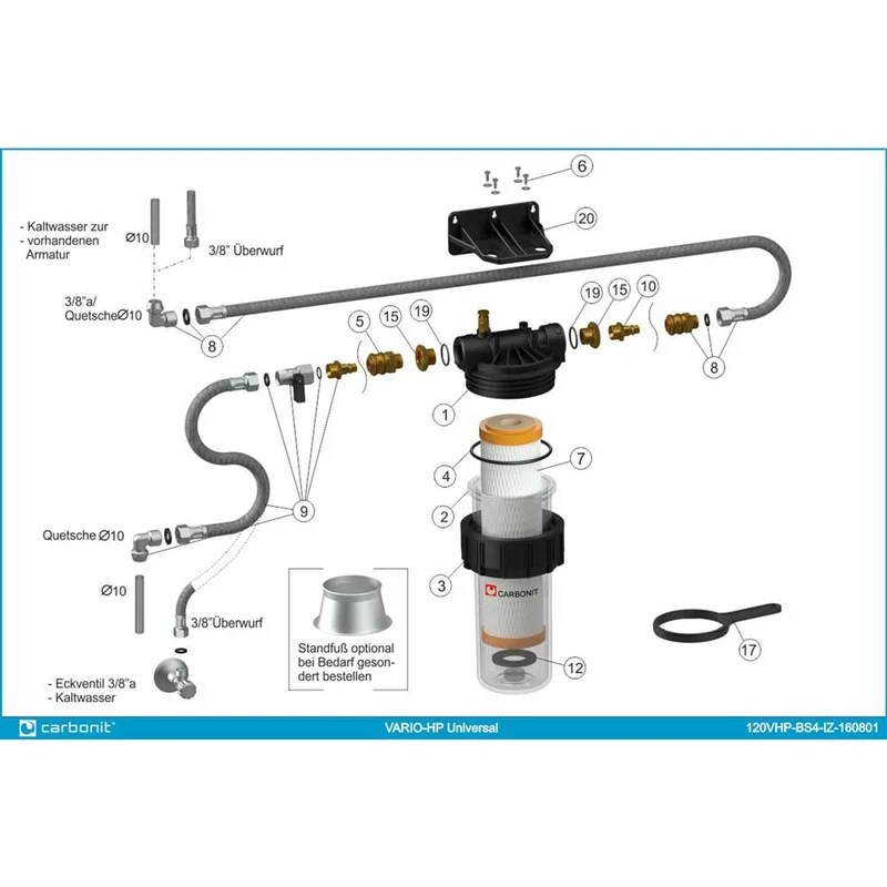 Carbonit Vario Universal Untertischfilter