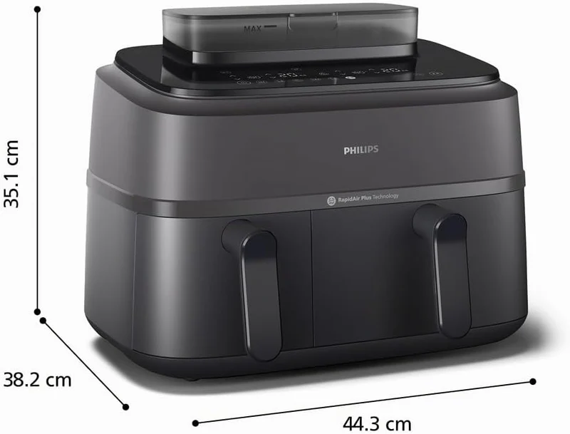 Philips Steam Airfryer 5000 Heißluftfritteuse, Schwarz, 9 L
