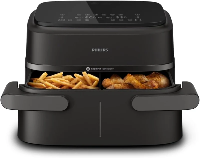 Philips Steam Airfryer 5000 Heißluftfritteuse, Schwarz, 9 L