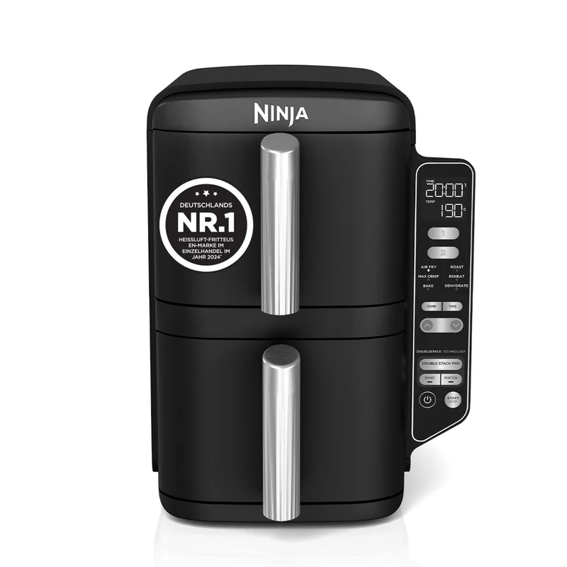 Ninja Double Stack XL-Heißluftfritteuse, 6 Funktionen, Steingold SL451EUSD