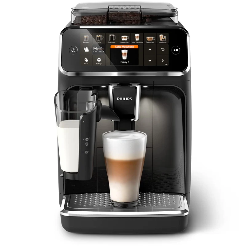 PHILIPS Kaffeevollautomat LatteGo 5400 Serie, Chrom, 12 Spezialitäten