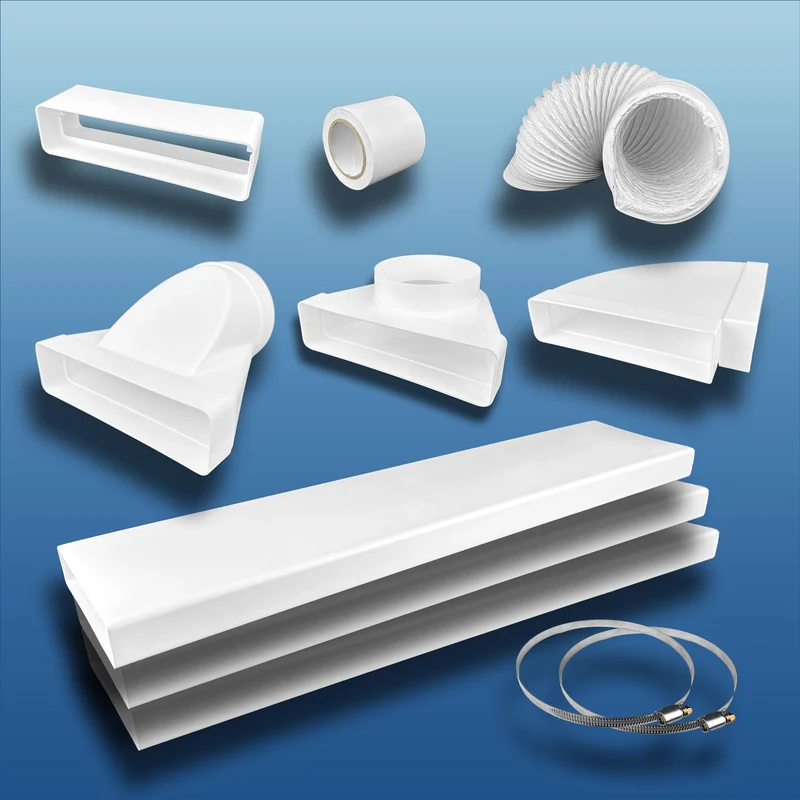 Küchenabluft-Set flach für Eckküchen