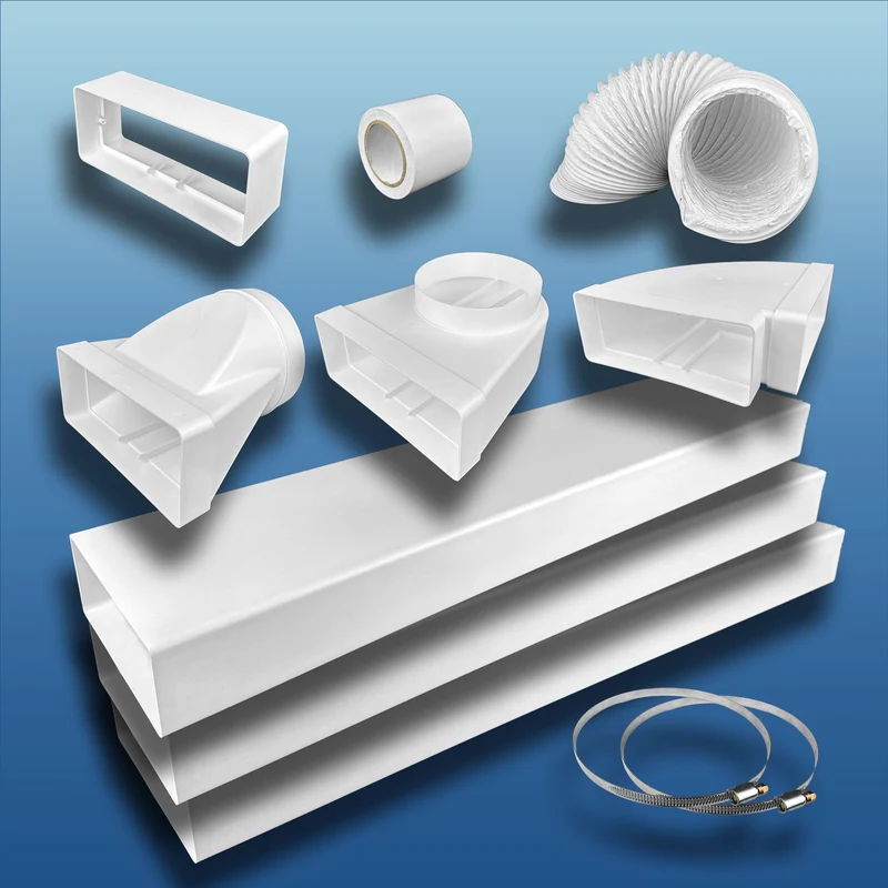 Küchenabluft-Set flach für Eckküchen