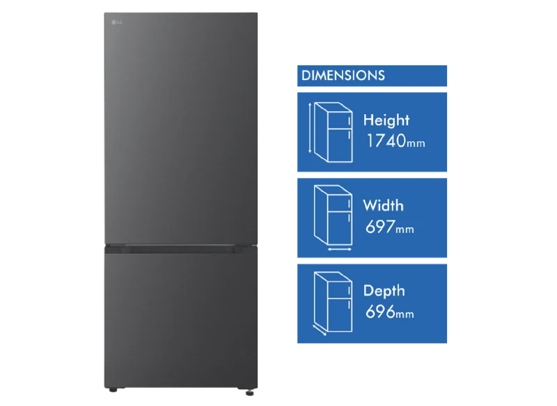 LG 436L Fit&Max Bottom Mount Refrigerator