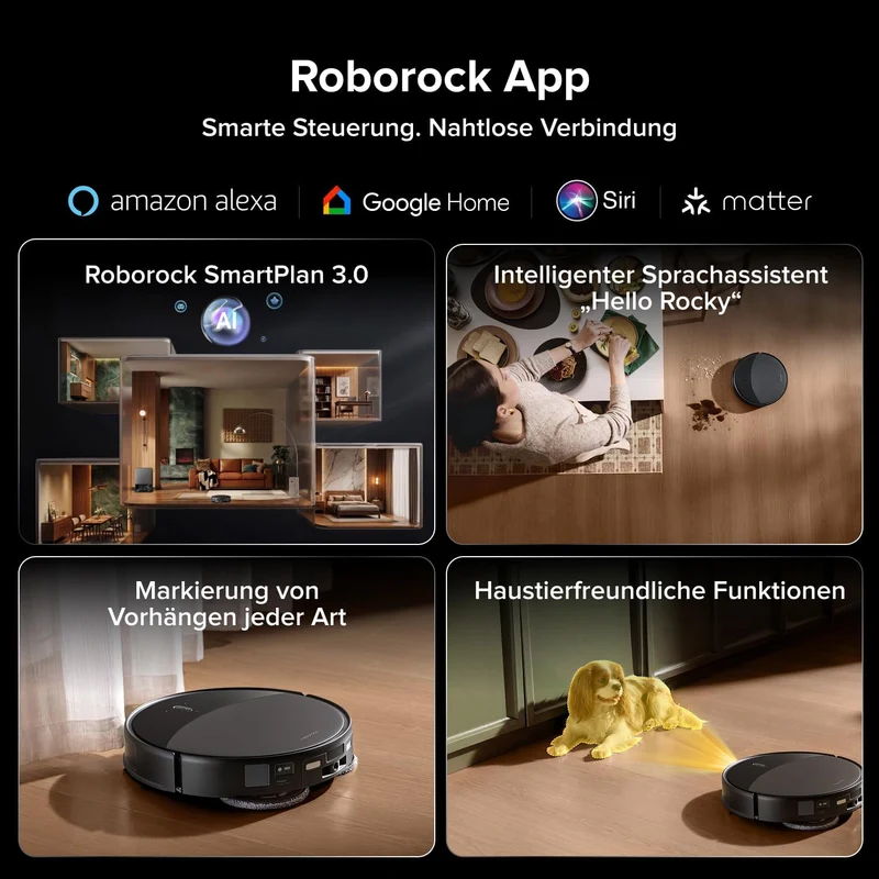 roborock Saros 20 Saugroboter mit Wischfunktion&angebbarem Wischmopp