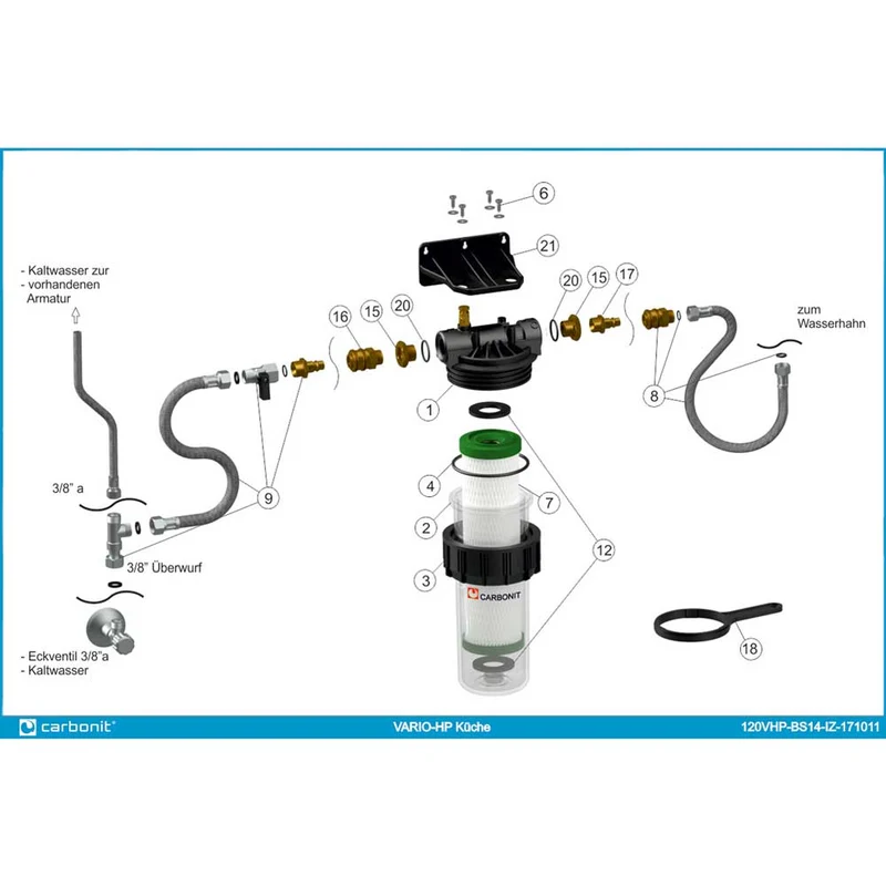Carbonit VARIO Küche Untertischfilter