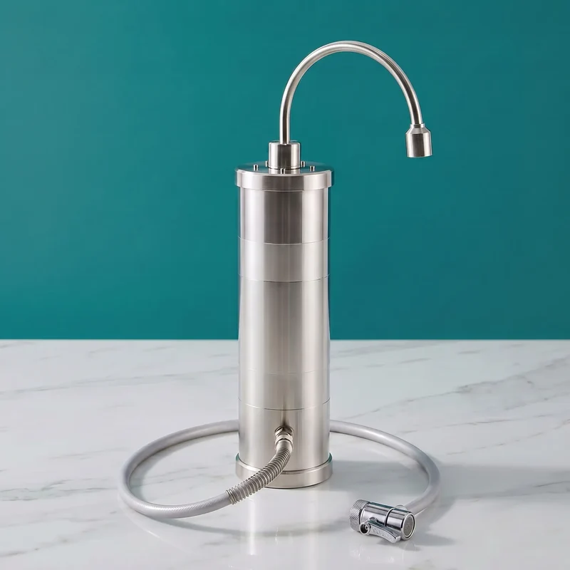 Alvito Auftisch Wasserfilter-System Inox A aus Edelstahl