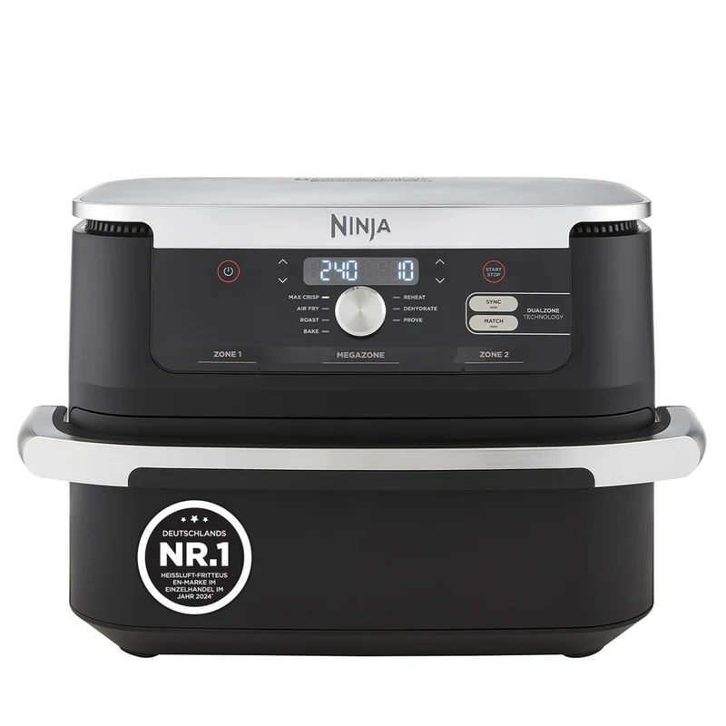Ninja Foodi FlexDrawer Heißluftfritteuse, Dual Zone, Stone Gold AF500EUSD