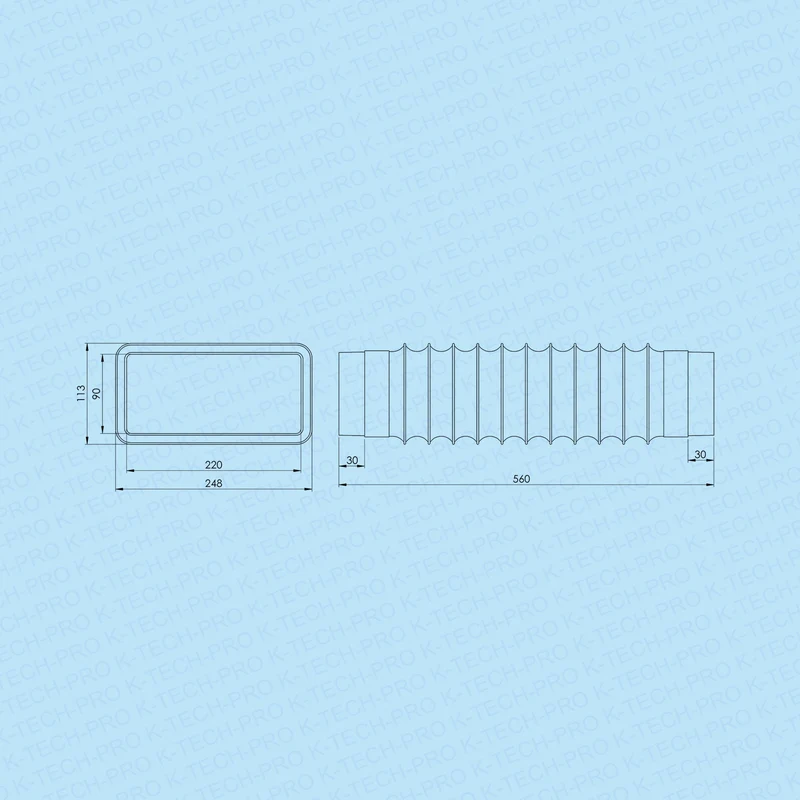 flexibler Flachkanalverbinder