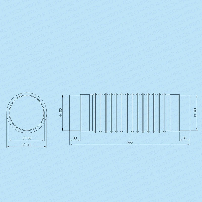 flexibler runder Rohrverbinder