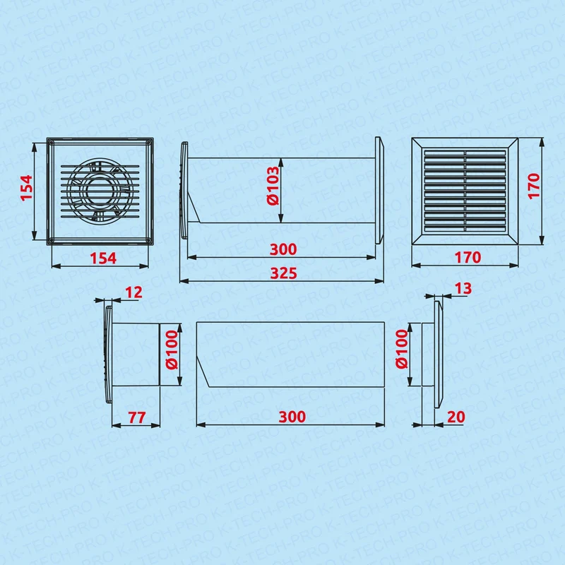 Awenta COSY CM100 Warmluft Verteiler Set