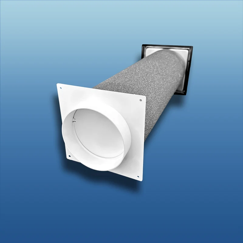 Abluft-Mauerkasten mit Edelstahl Lüftungshaube