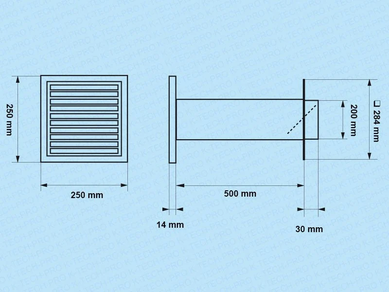 Abluft-Mauerkasten Standard
