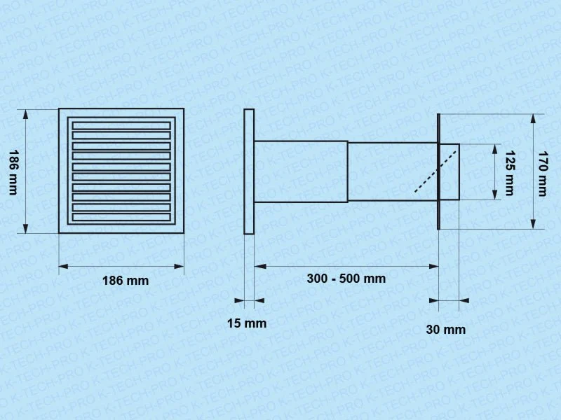 Abluft-Mauerkasten Standard