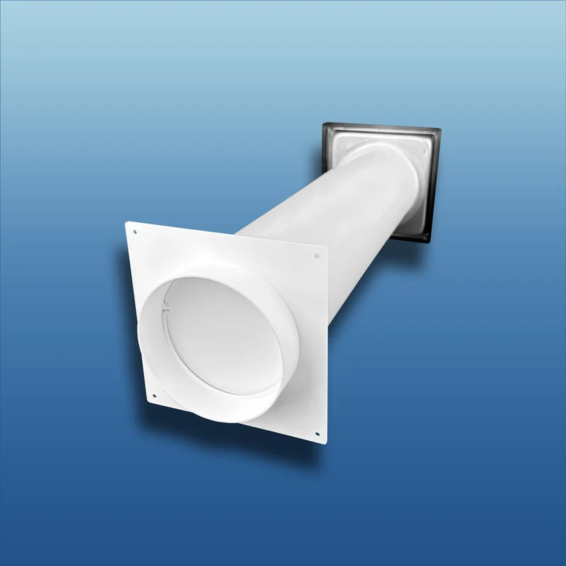 Abluft-Mauerkasten Edelstahl mit beweglichen Lamellen