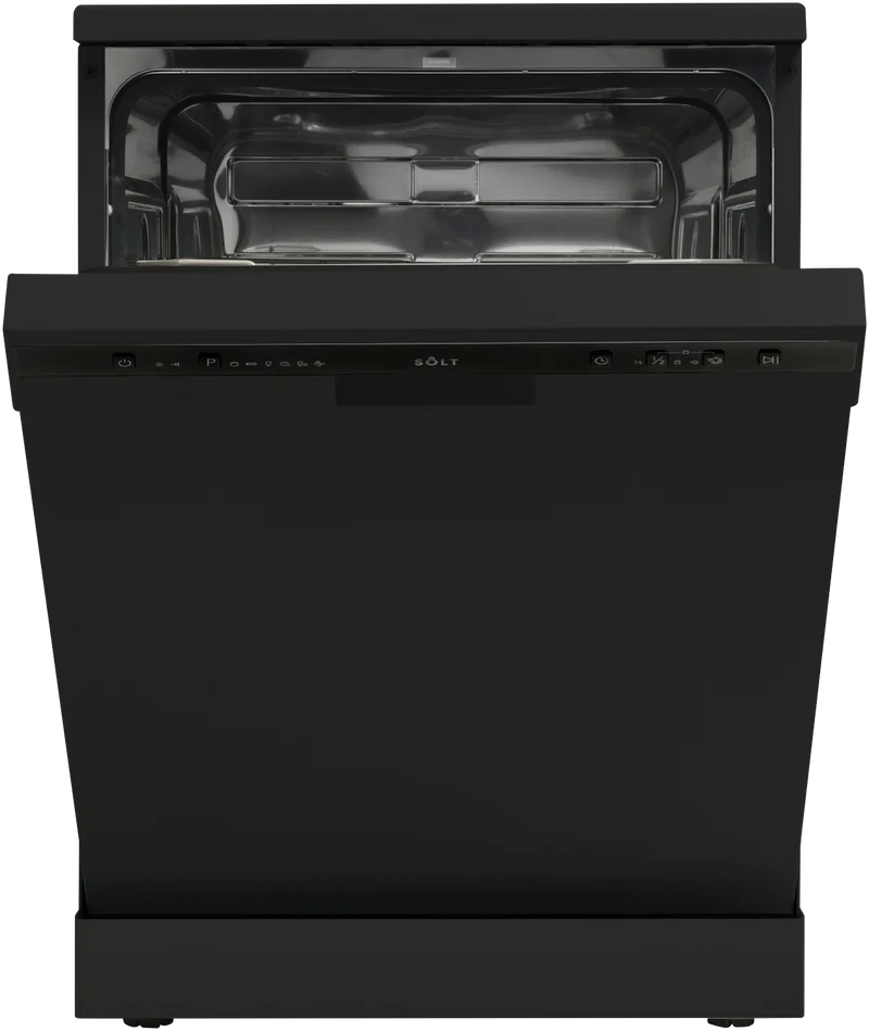Solt 60cm 12 Place Settings Freestanding Dishwasher, Black