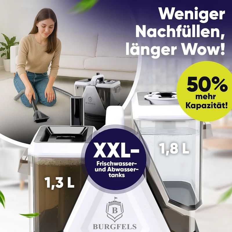 Nasssauger Polsterreiniger Gerät Teppichreiniger Waschsauger