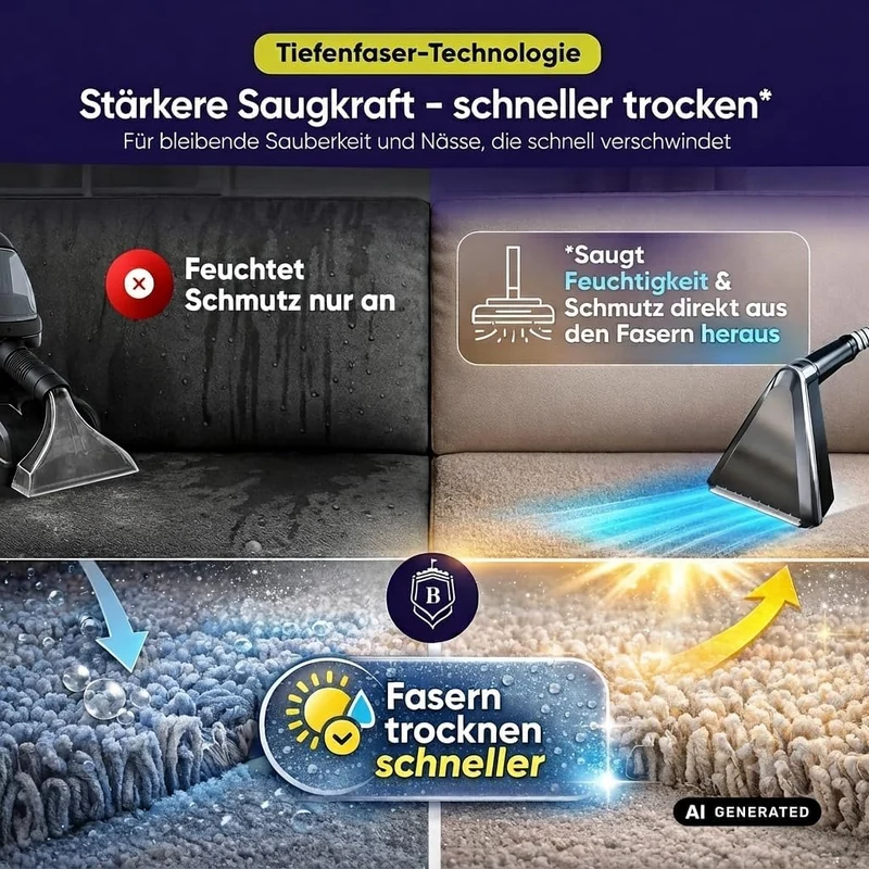 Nasssauger Polsterreiniger Gerät Teppichreiniger Waschsauger