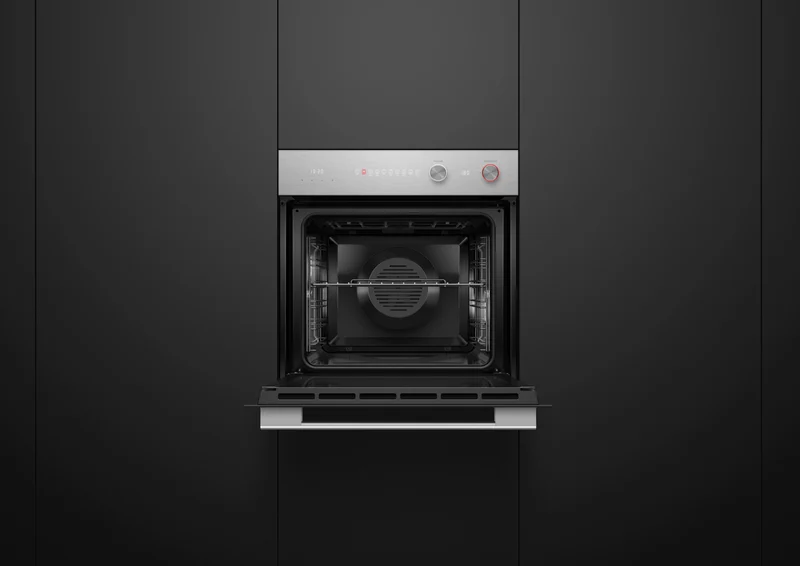 Fisher & Paykel 60cm Series 5, Contemporary Pyrolytic Oven, 9 Function, Brushed Silver Glass