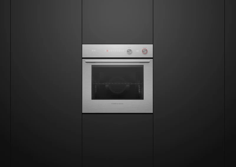 Fisher & Paykel 60cm Series 5, Contemporary Pyrolytic Oven, 9 Function, Brushed Silver Glass