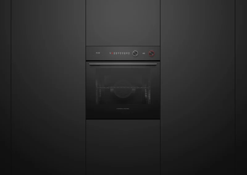 Fisher & Paykel 60cm Series 5, Contemporary Pyrolytic Oven, 9 Function, Black Glass