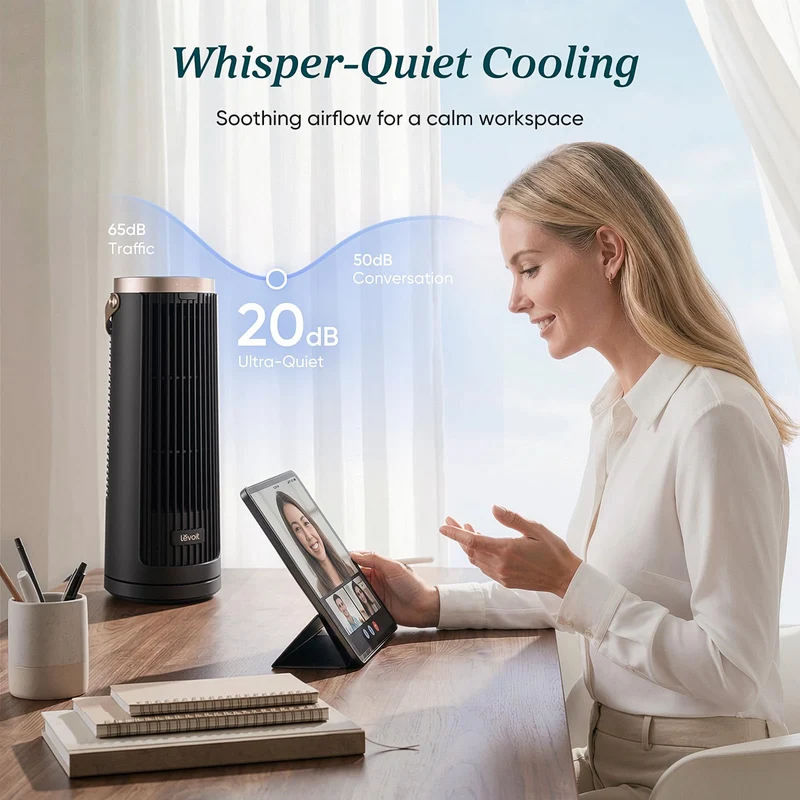 Levoit Windi Mini Pro Portable Desk Tower Fan